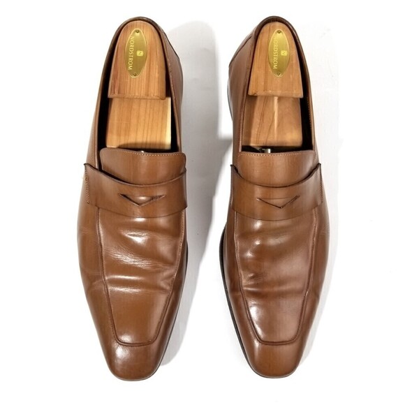 MEZLAN Ginza Calfskin Leather Classic Penny Loafer Dress Shoes Brown Old Money main image 7